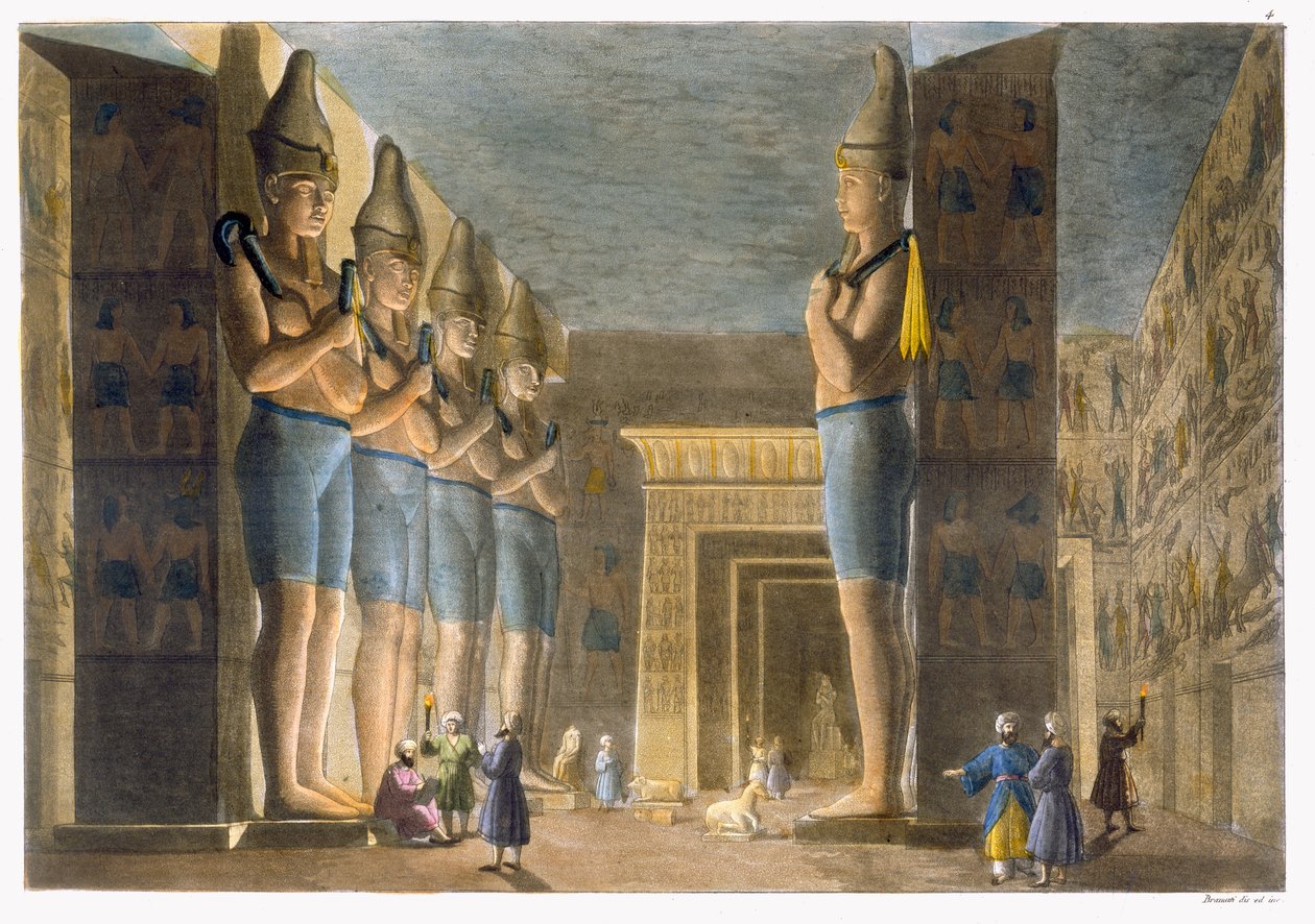 Tempel van Ramses II (1279-13 v.Chr.) Abu Simbel, Egypte, plaat 4 uit 