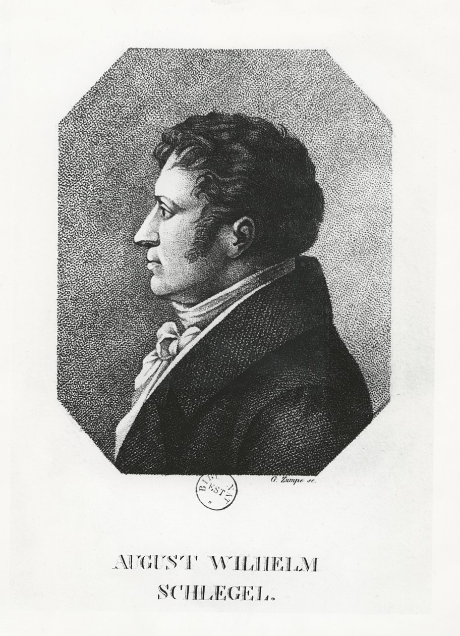 August Wilhelm Schlegel door G. Zumpe
