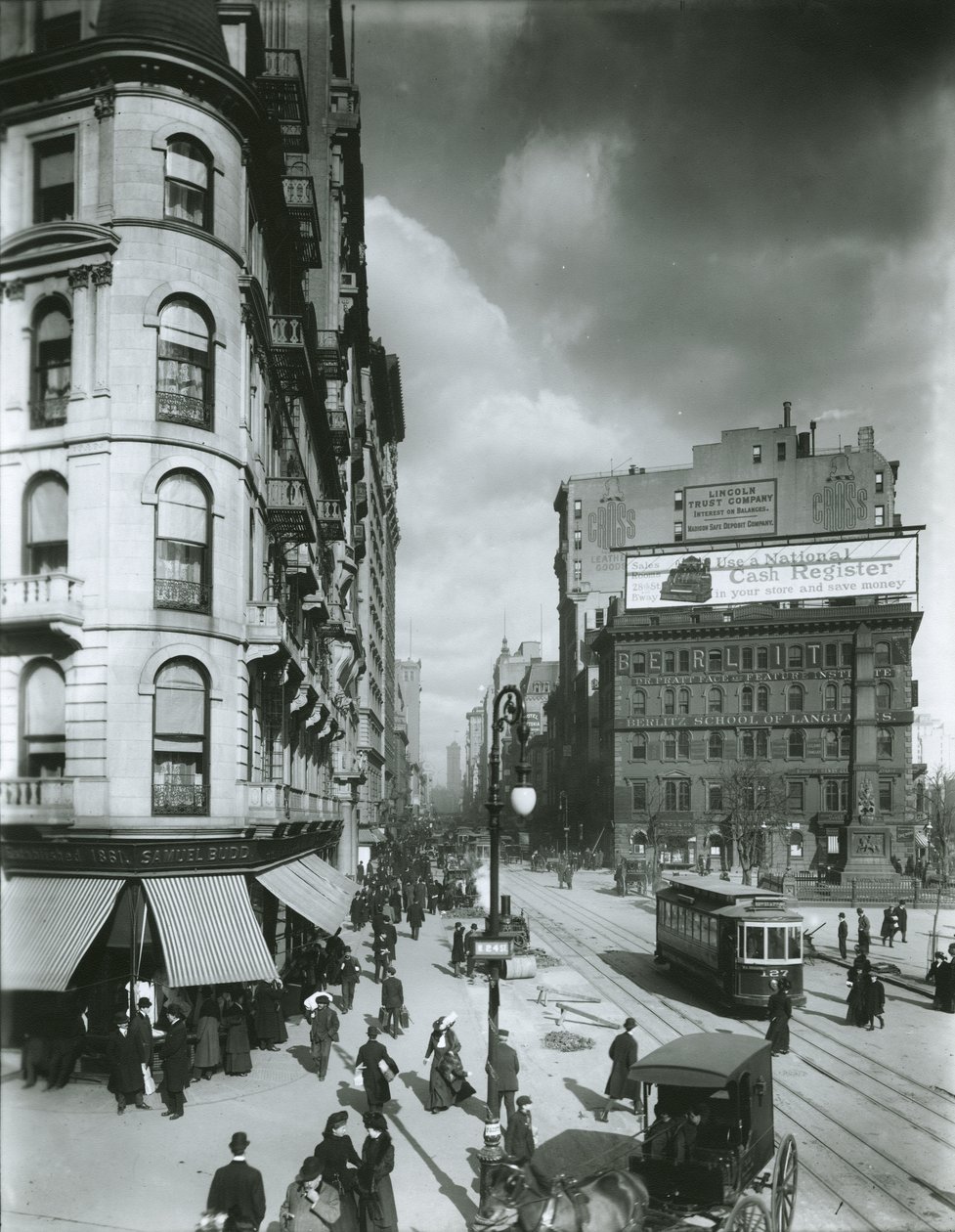 Broadway Noord vanaf 24th Street, New York City door G.P. Hall und Sohn