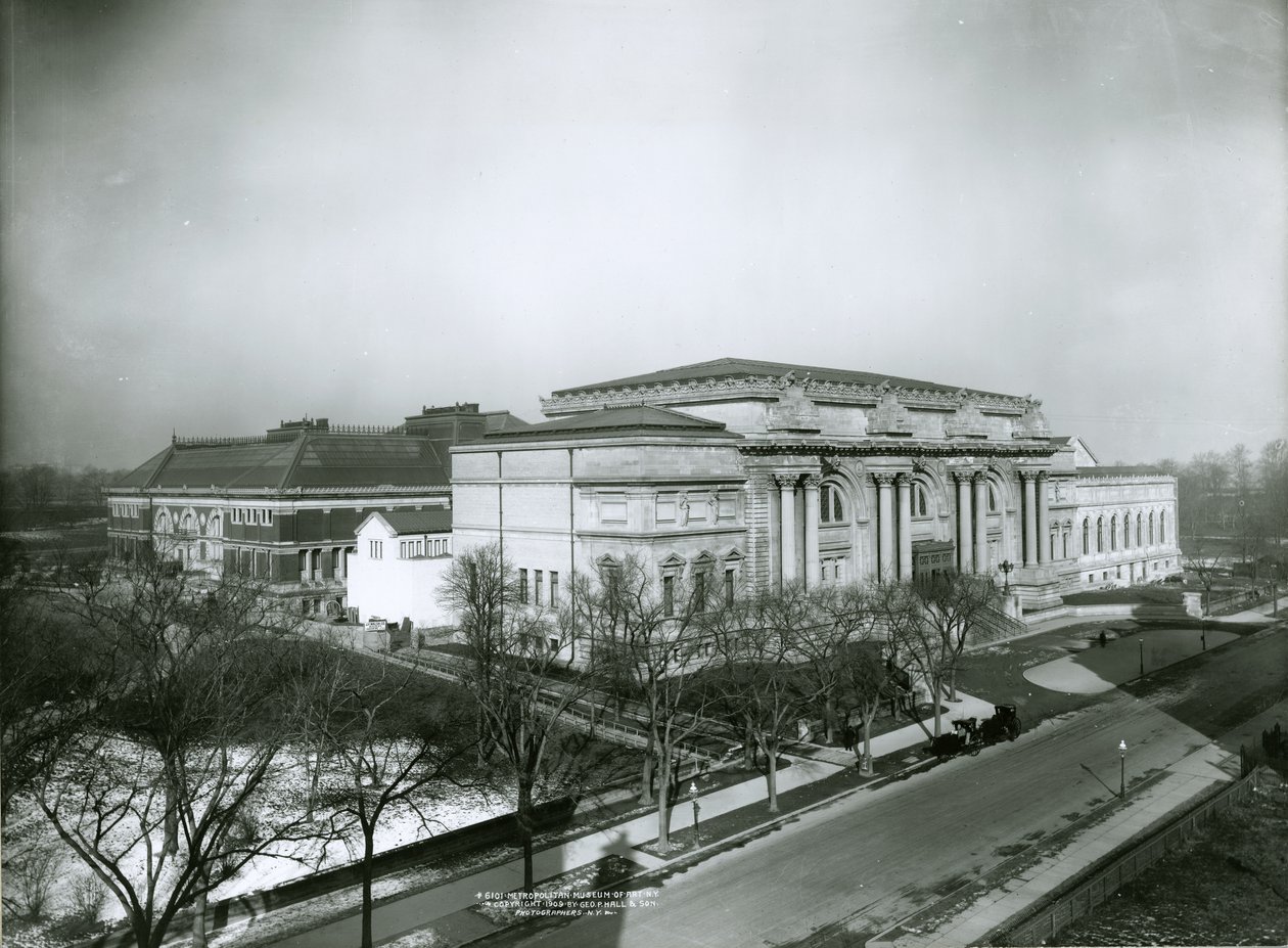 Het Metropolitan Museum of Art vanuit het zuidoosten, New York City, 1909 door G.P. Hall und Sohn