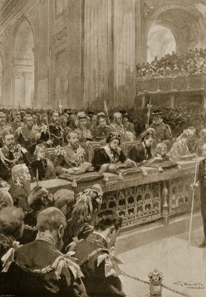 De Dankdienst voor het Herstel van de Prins van Wales, Gehouden in St. Paul