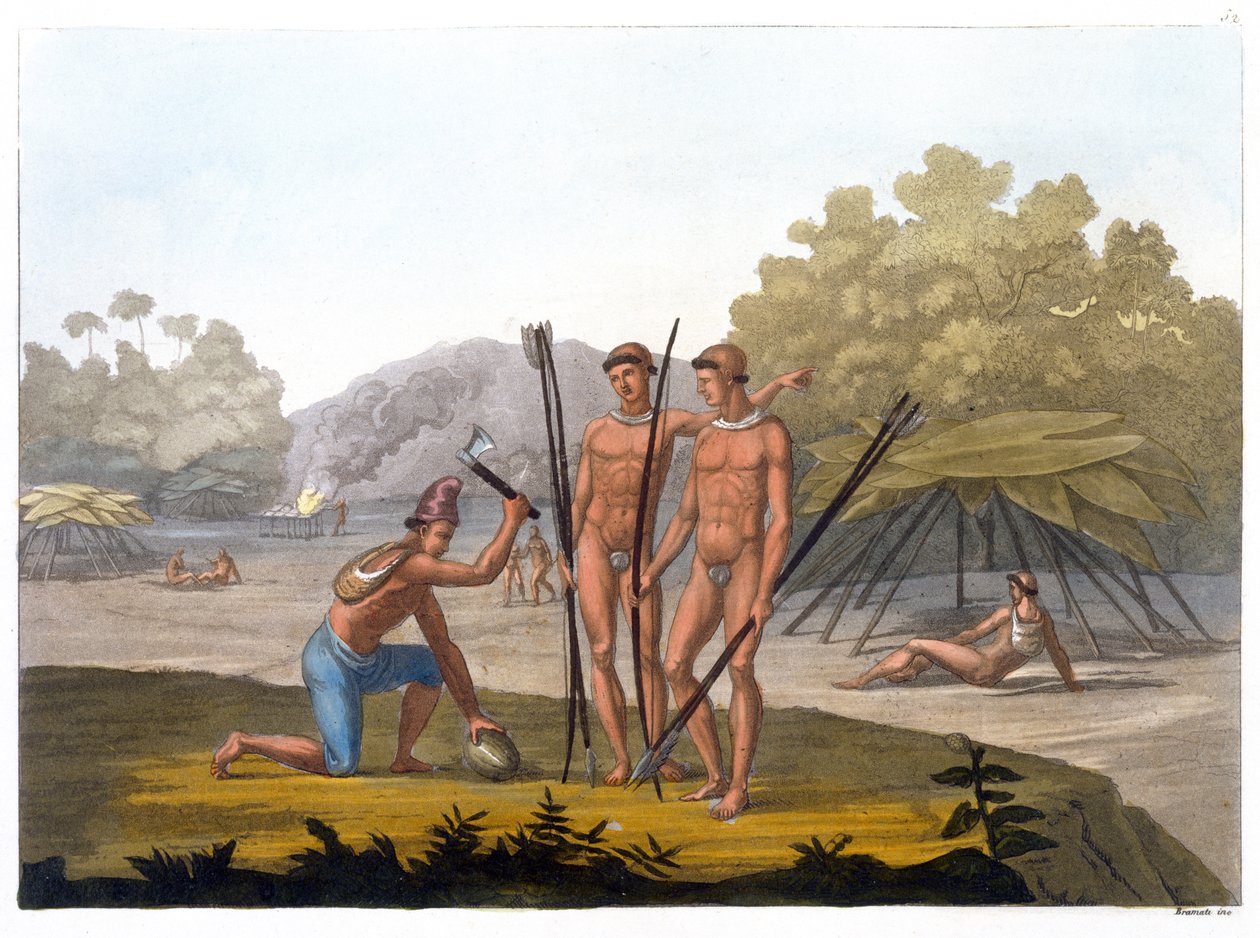 Patacho Stammen (kleurgravure) door G. Bramati