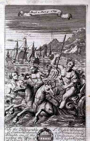 Neptunus in zijn Strijdwagen, illustratie uit Boek 2 Deel 4 Hoofdstuk 5 van 