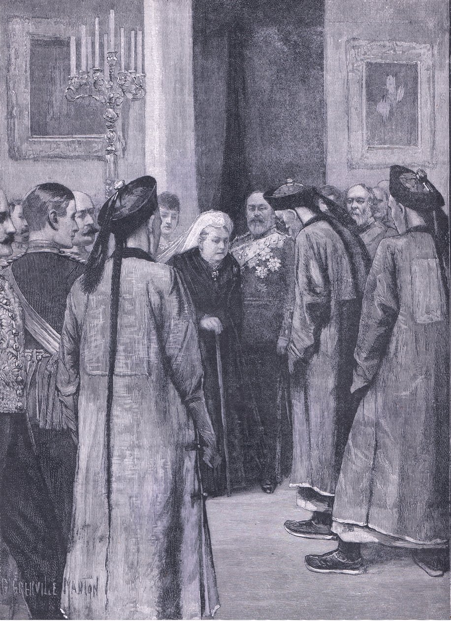 Bezoek van Li Hung-Chang aan de Koningin in Osborne, illustratie uit Cassells Geschiedenis van Engeland, 1900s door G. Grenville Manton