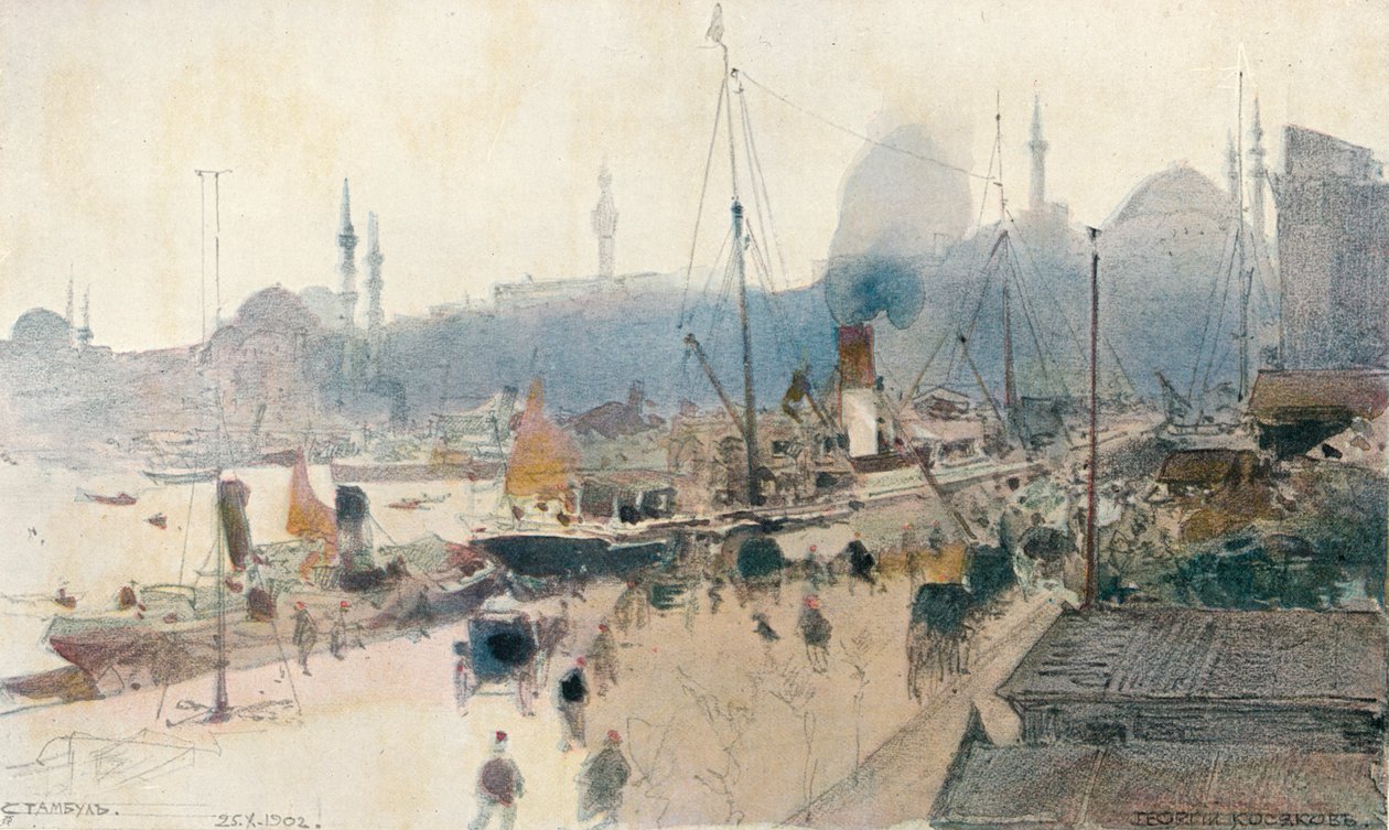 De kade, Stamboul, 1902, 1906 door G Kossiakoff