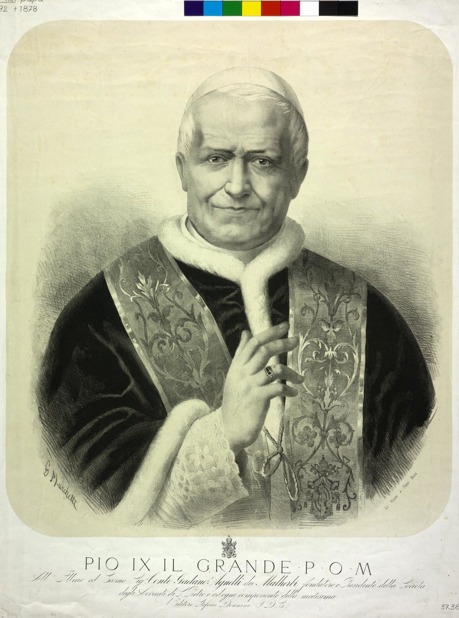 Paus Pius IX door G. Marchetti