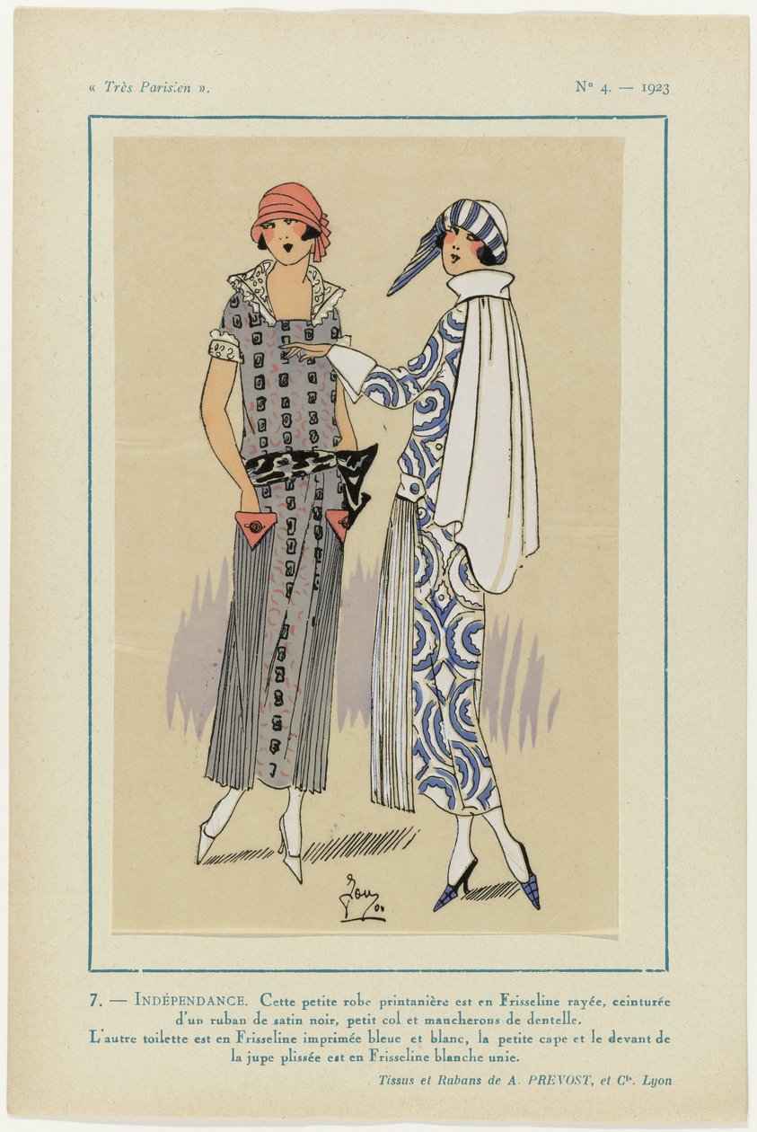 Très Parisien, 1923, No. 4: 7- ONAFHANKELIJKHEID. Deze kleine jurk... door G P. Joumard