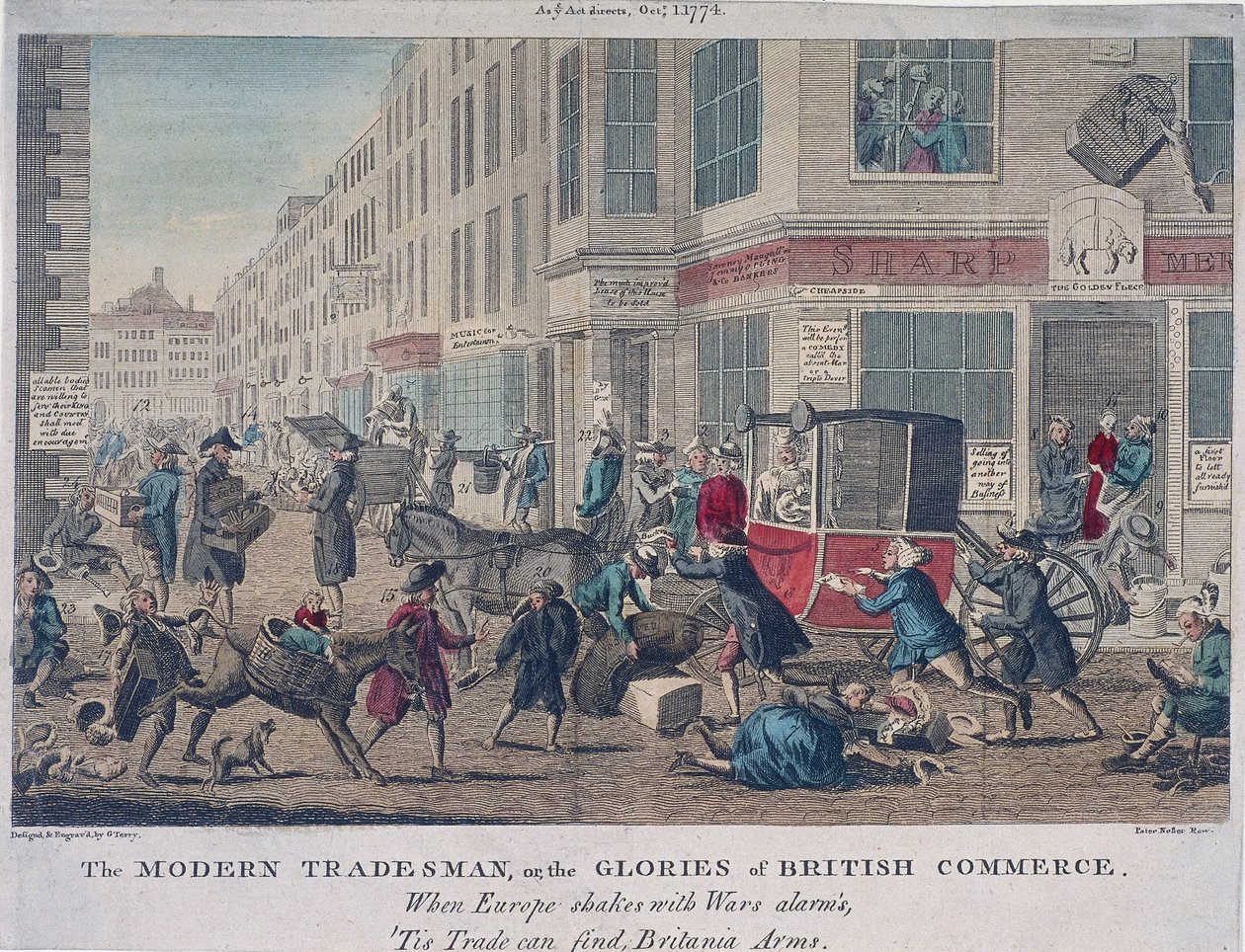 De moderne handelaar, of de glorie van de Britse handel, 1774 door G Terry