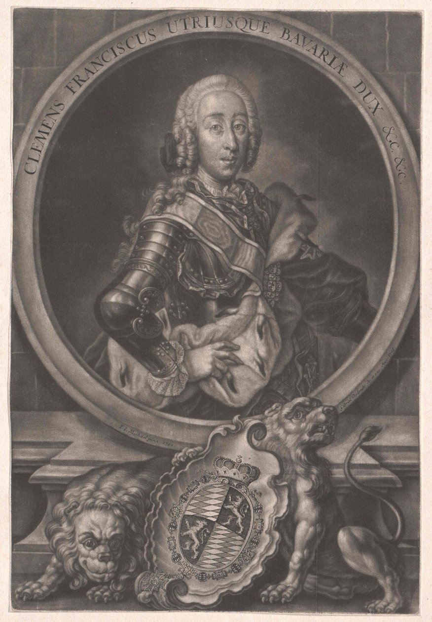 Portret van de hertog Clement Francis van Beieren (1722-1770) door Gabriel Bodenehr the Younger