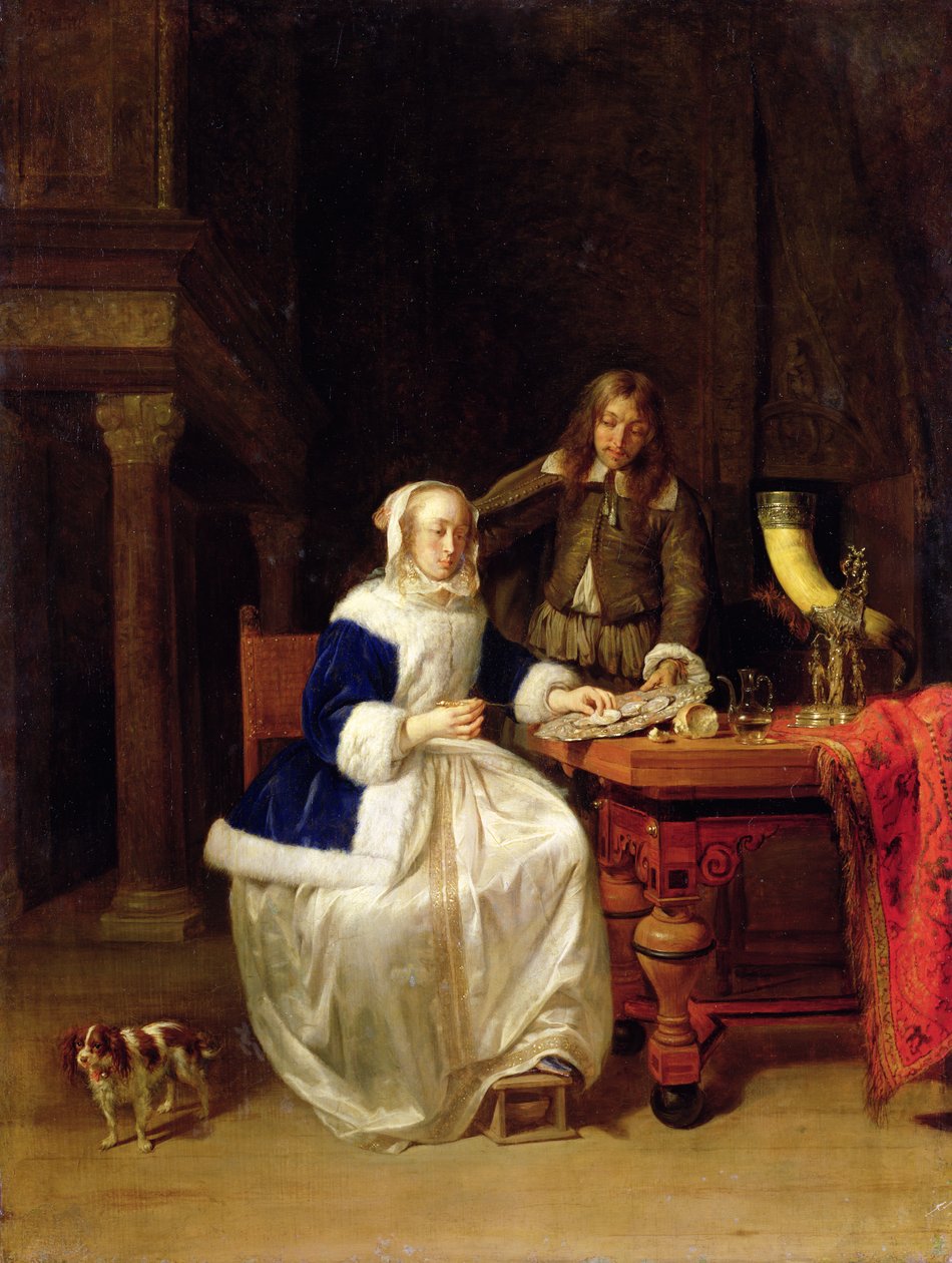 Ontbijt, ca. 1600 door Gabriel Metsu
