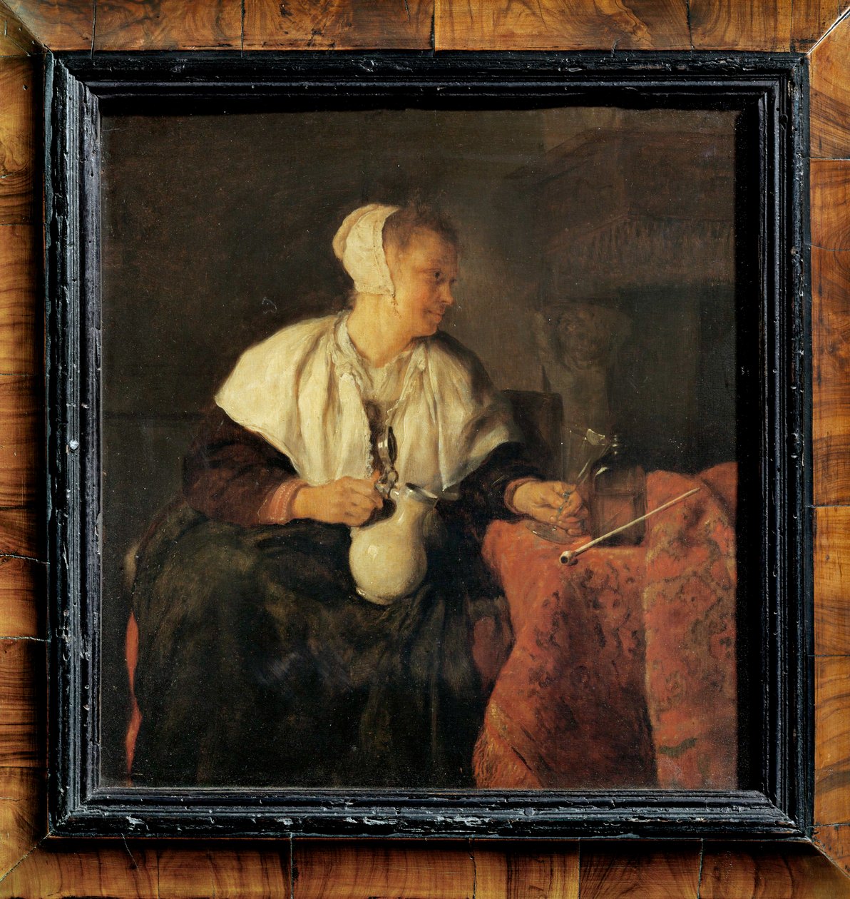 La riboteuse - de vrouwelijke dronkaard ... door Gabriel (attr. to) Metsu