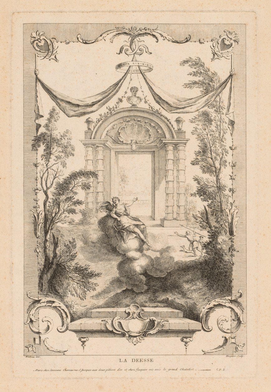 De Godin, Diana op de Wolken door Gabriel Huquier