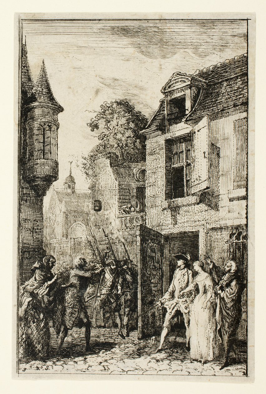 Men denkt er nooit aan door Gabriel Jacques de Saint Aubin