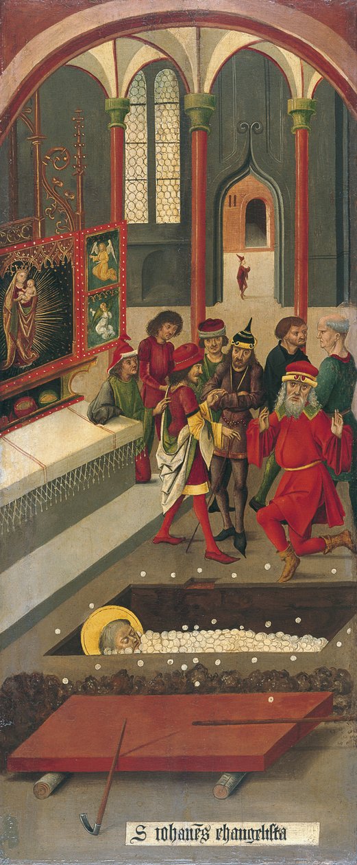 Het Wonder van de Hostie bij het Graf van Sint Jan, 1478 door Gabriel Mälesskircher