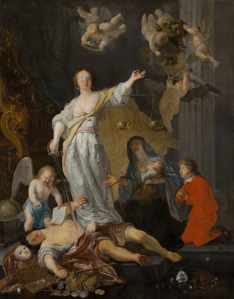De triomf van de gerechtigheid door Gabriel Metsu