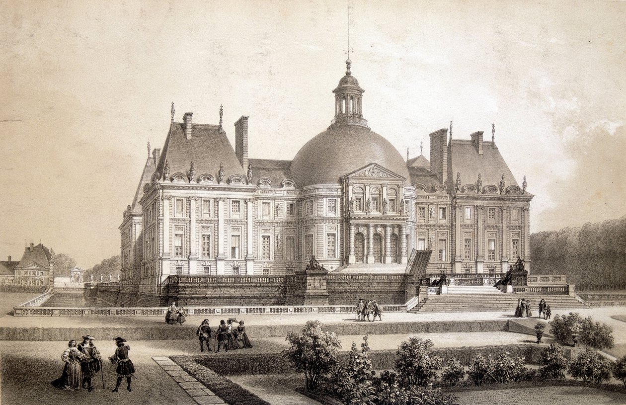 Kasteel van Vaux Le Visomte (Vaux-Le-Vicomte) door Gabriel Perelle