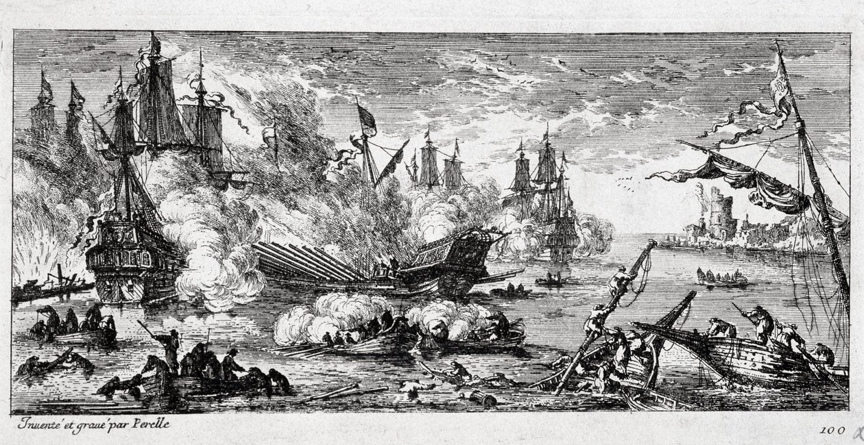 Zeeslag bij Agosta (het huidige Augusta in Sicilië) tussen de Franse vloot en een Spaans-Nederlandse alliantie op 22 april 1676. Ook wel de Slag bij de Berg Gibel of de Slag bij Famagusta genoemd door Gabriel Perelle