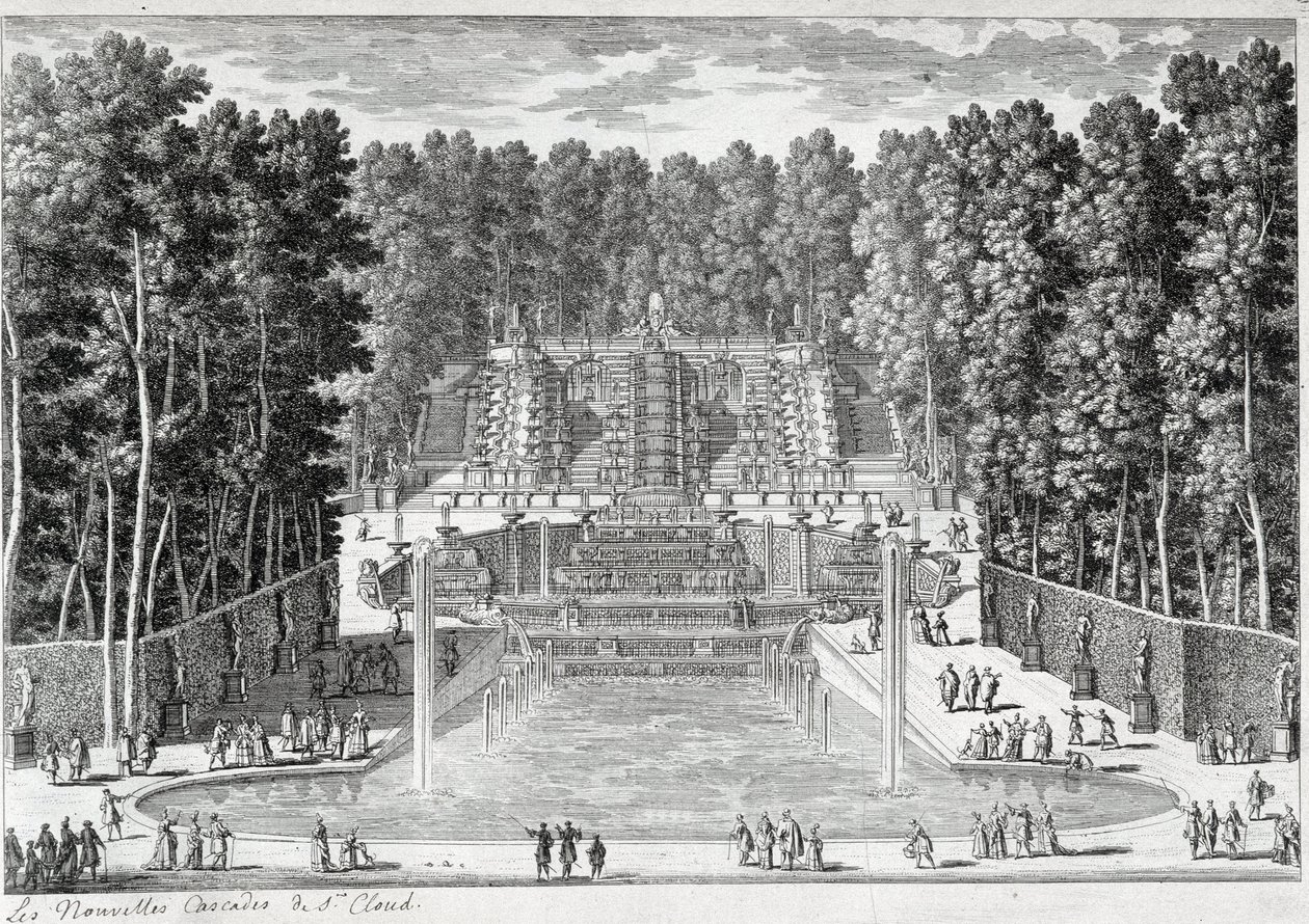 De nieuwe watervallen in de tuinen van St Cloud door Gabriel Perelle