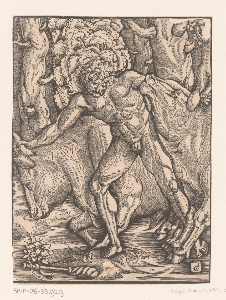 Hercules en de runderen van Geryon door Gabriel Salmon