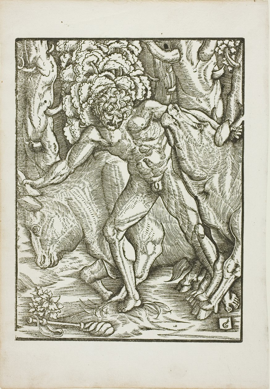 De werken van Hercules: Vangst van de ossen van de Geryones in Erythia door Gabriel Salmon