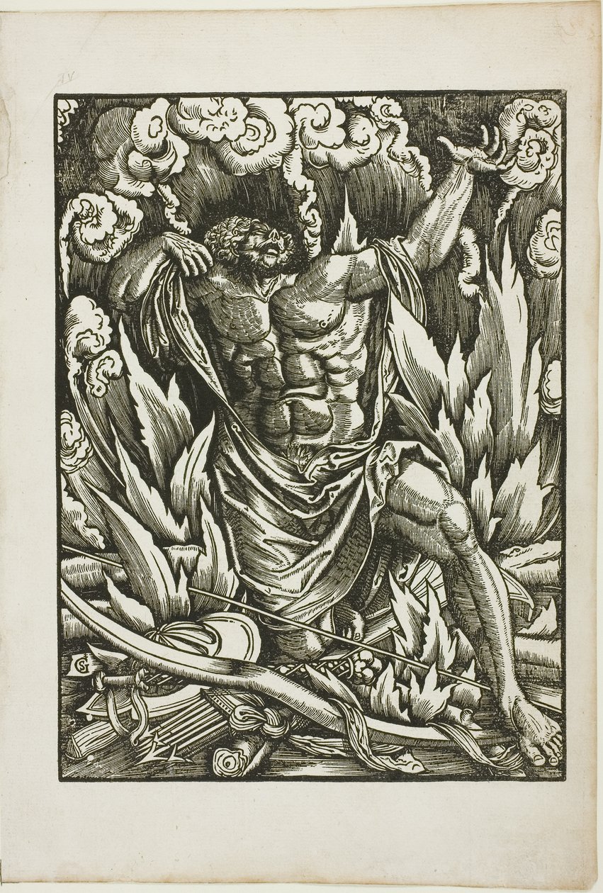 De Werken van Hercules: Hercules op de Brandstapel door Gabriel Salmon