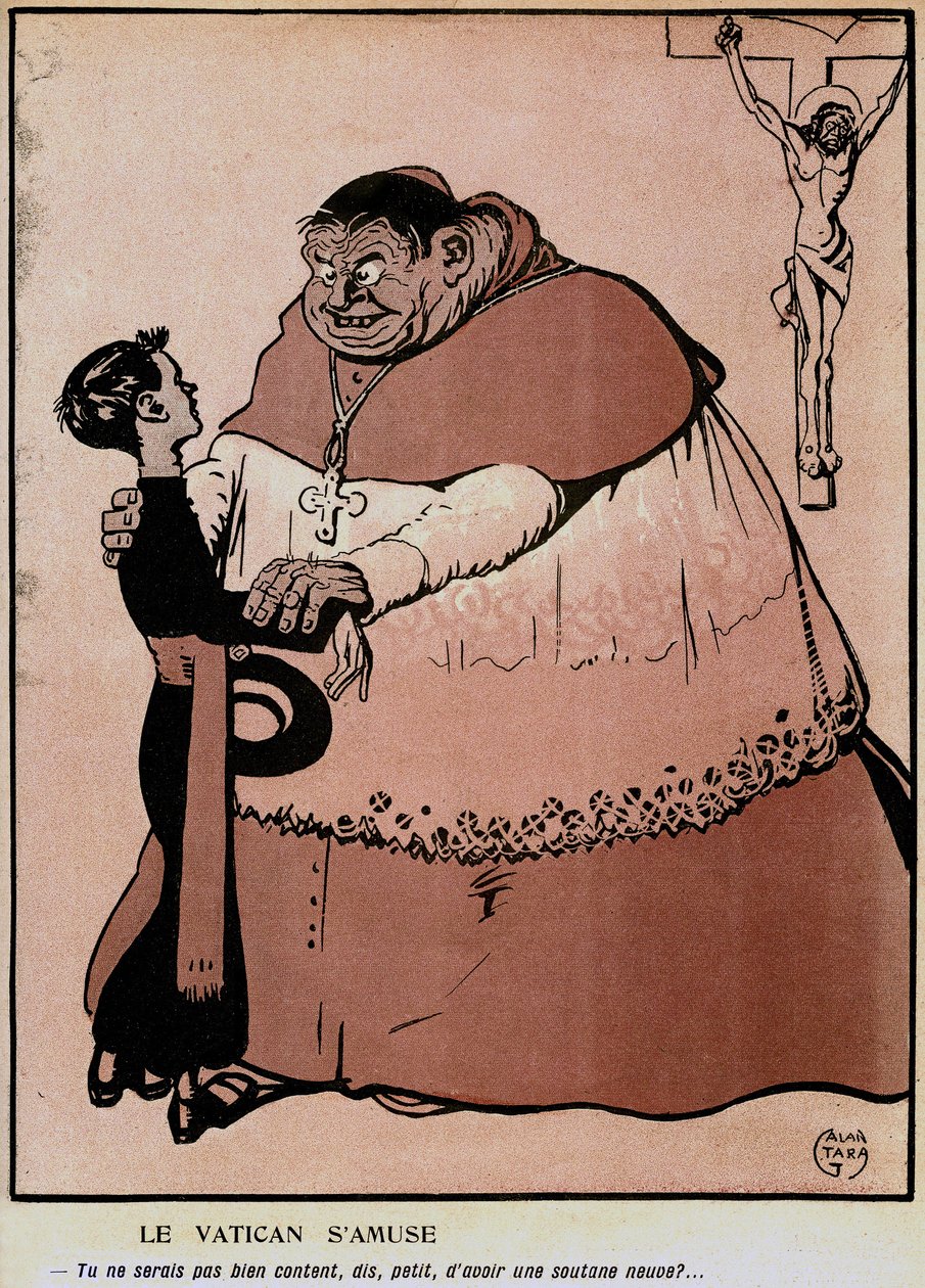Cartoon in het Franse politieke humor dagblad 