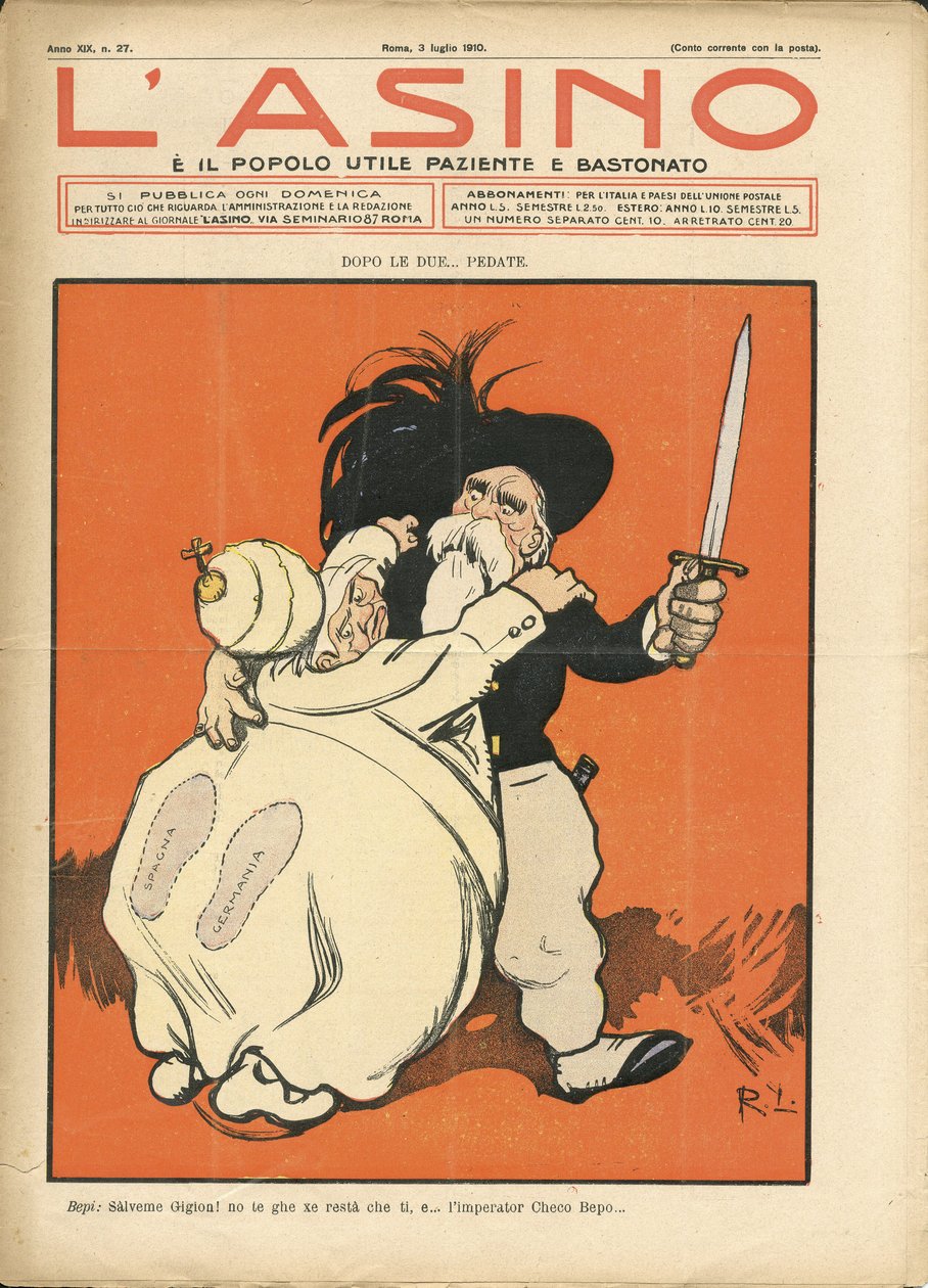 Illustratie van Galantara (1865-1937) voor de omslag van L