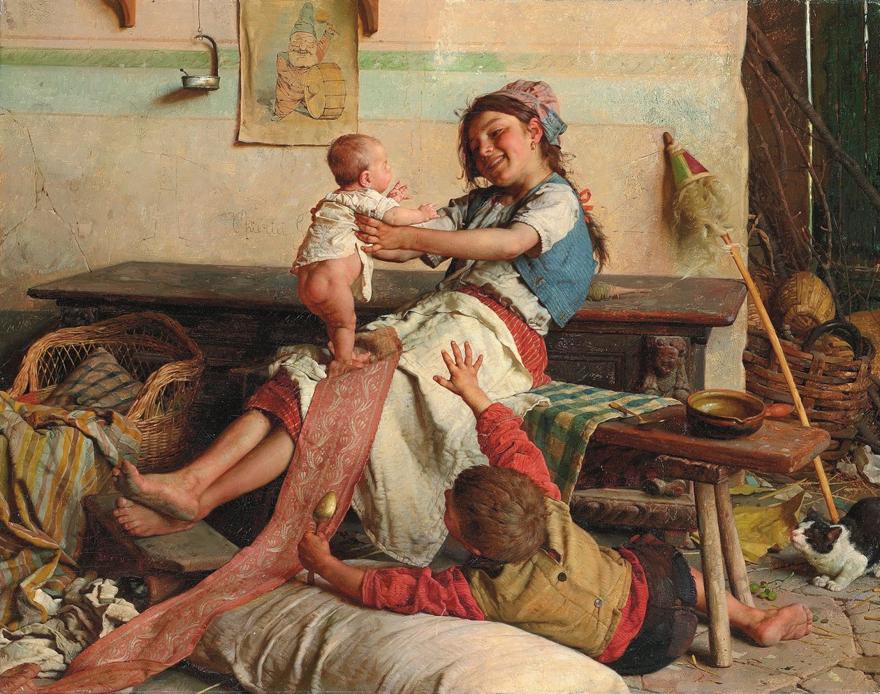 Broederlijke genegenheid, ca. 1900 door Gaetano Chierici