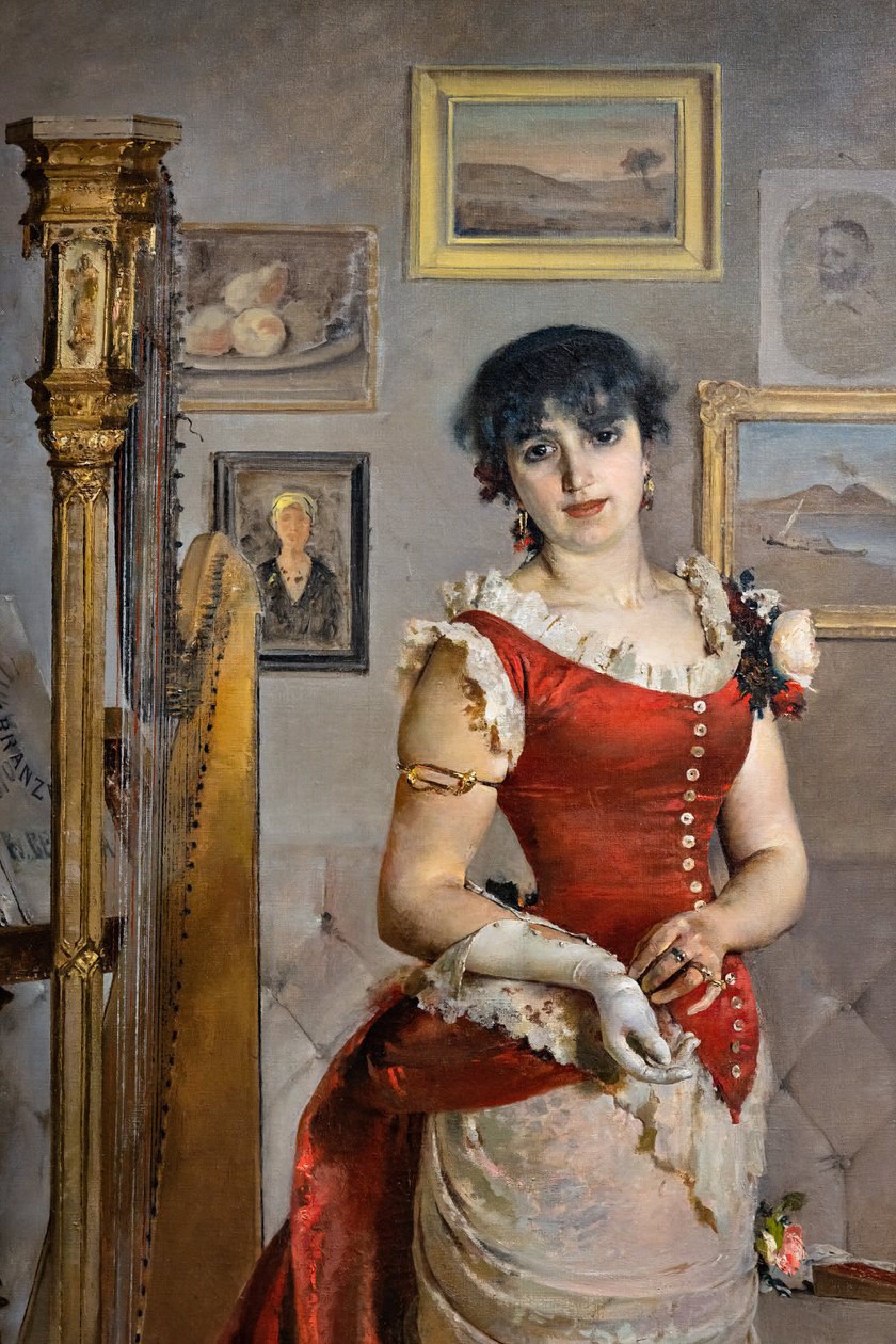 De Harpiste (detail) door Gaetano Esposito