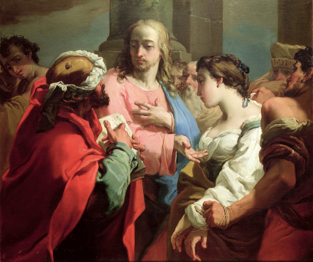 Christus en de Vrouw Betrapt op Overspel door Gaetano Gandolfi