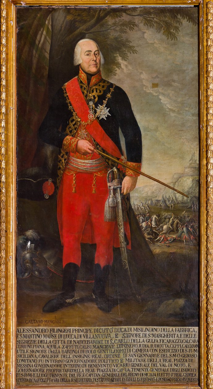 Alessandro Filangeri, Luitenant van de Koning door Gaetano Mangano