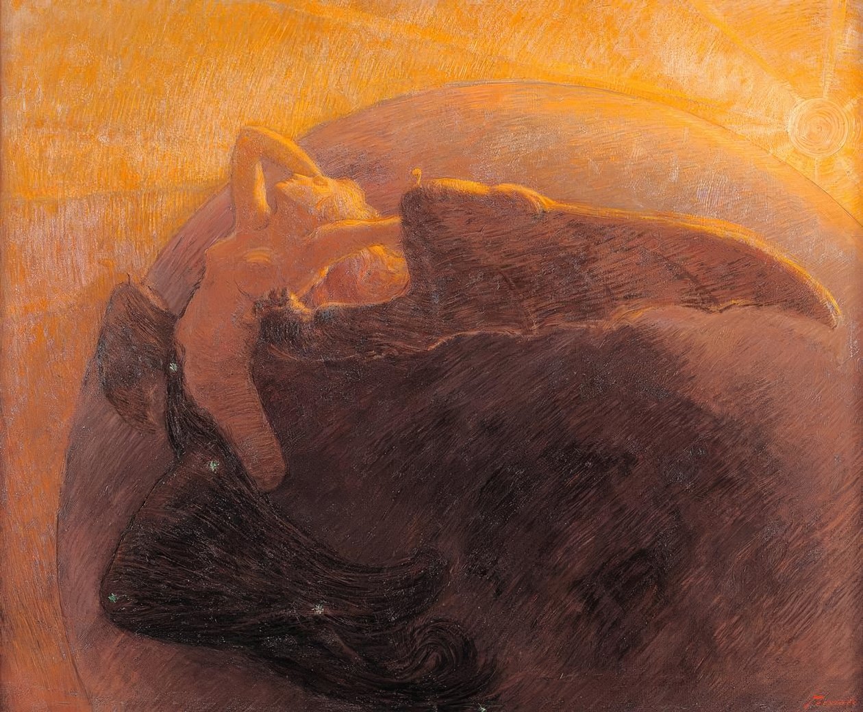 De dag wekt de nacht door Gaetano Previati