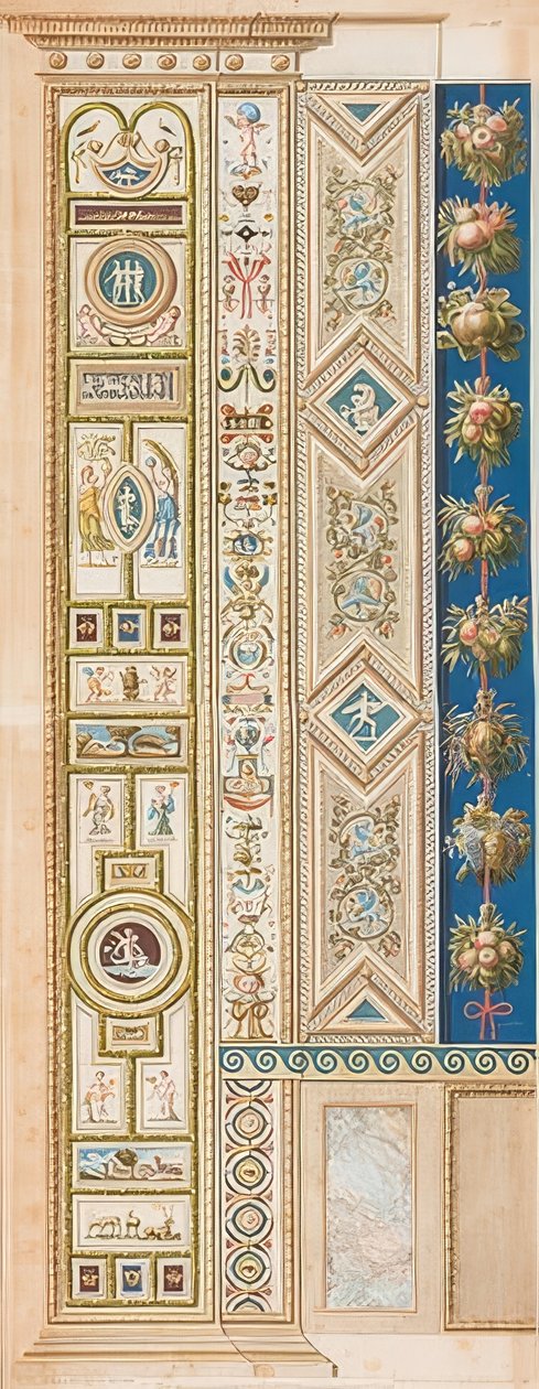 Pilaster Loggia III (Versiering met verschillende dieren) door Gaetano Savorelli
