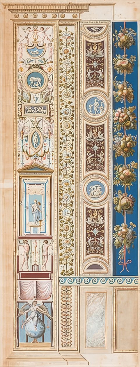 Pilaster Loggia IV (versiering, waarin de Genius van de Roem zit) door Gaetano Savorelli
