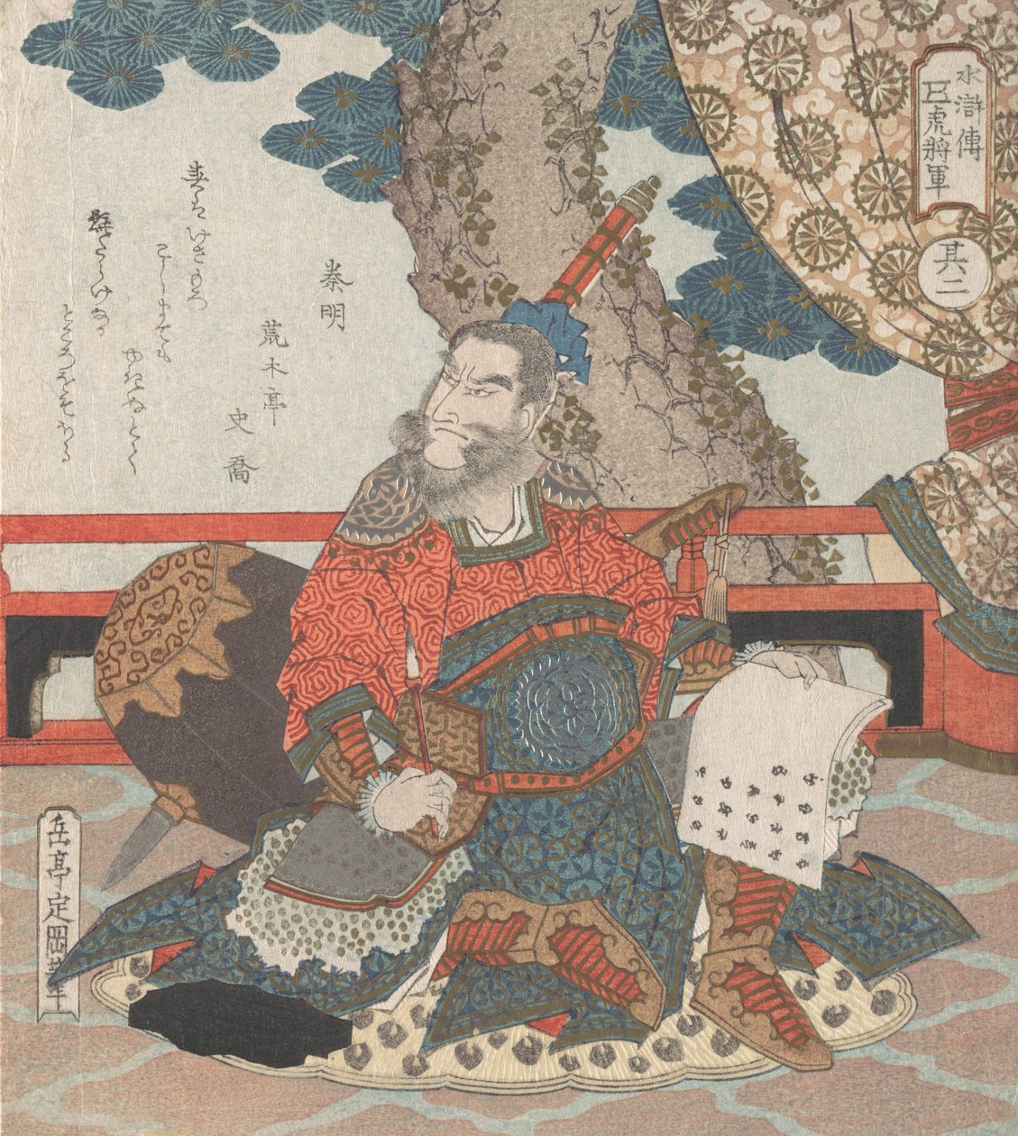 Chinese Generaal Tijger uit het Verhaal Suikoden door Gakutei