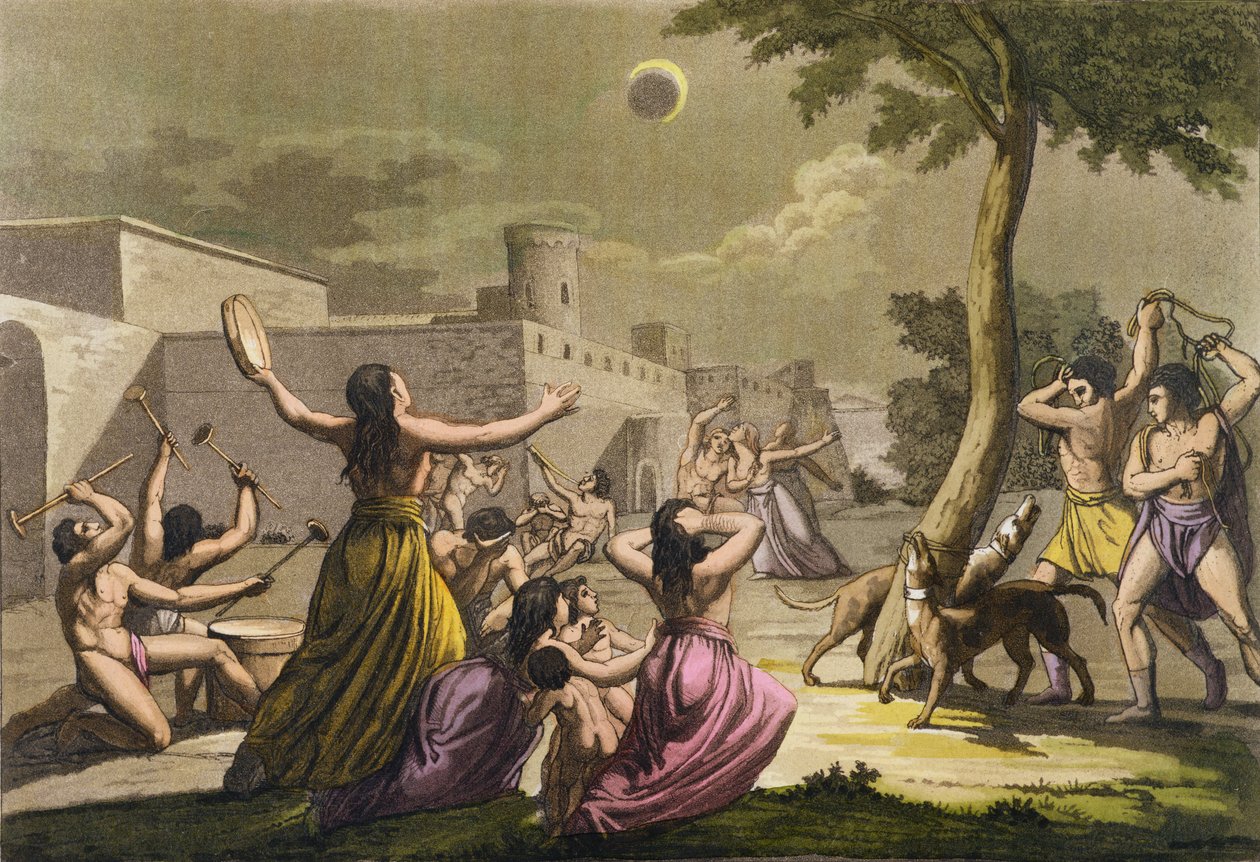 Angst van de Peruanen tijdens een maansverduistering, uit 