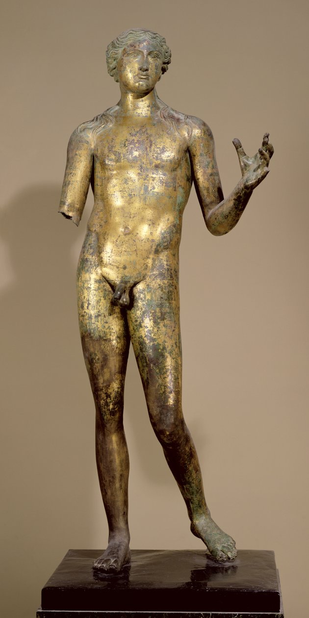 Apollo, uit Lillebonne (verguld brons) door Gallo Roman