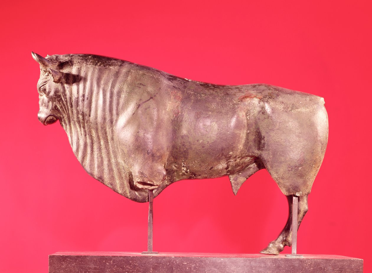 Stier met drie hoorns, uit Avrigney door Gallo Roman