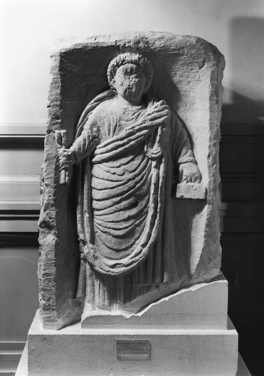 Funeraire stèle van een notaris, uit Deux-Sevres door Gallo Roman