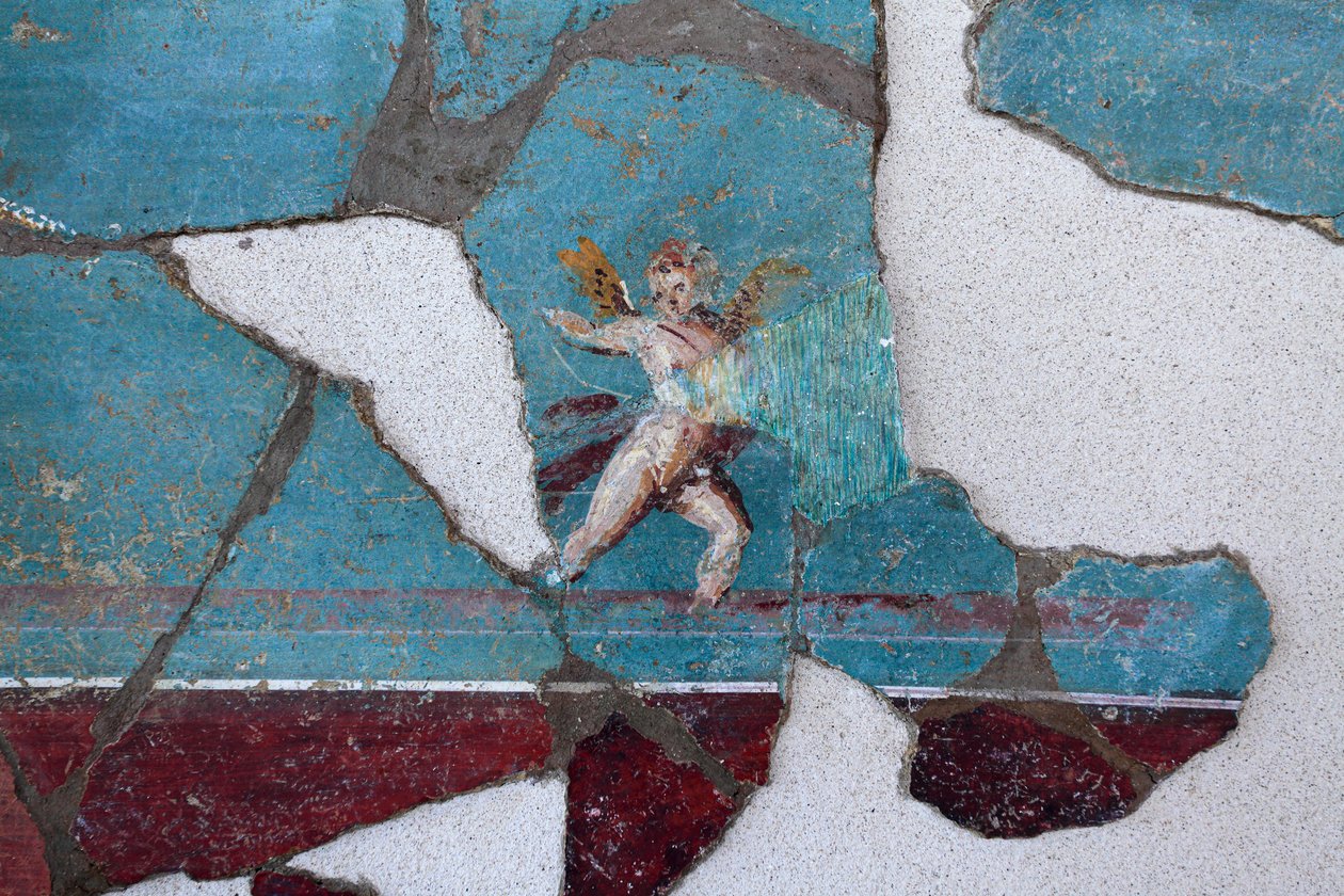 Romeinse muurschildering door Gallo-Roman