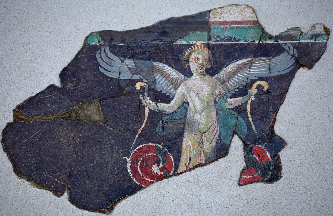 Romeinse muurschildering door Gallo-Roman