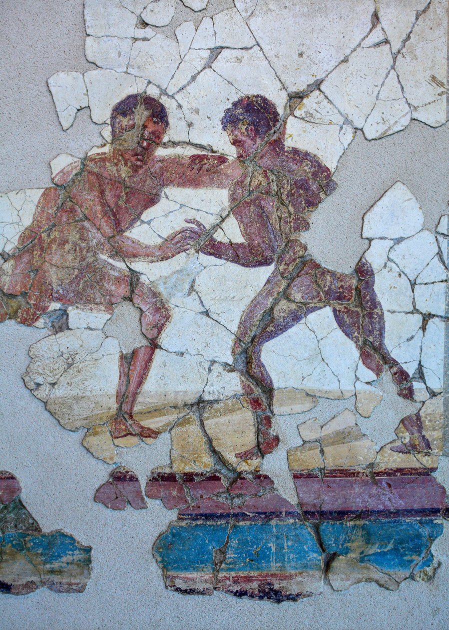 Romeinse muurschildering door Gallo-Roman Gallo-Roman