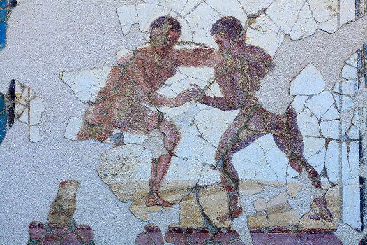 Romeinse muurschildering door Gallo-Roman Gallo-Roman