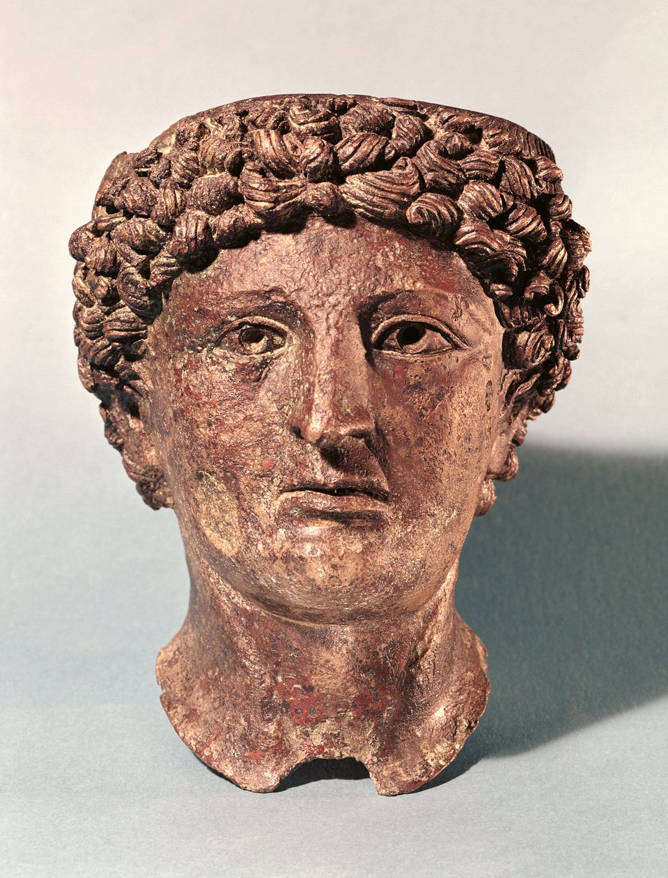 Hoofd van Apollo, uit Lillebonne door Gallo Roman