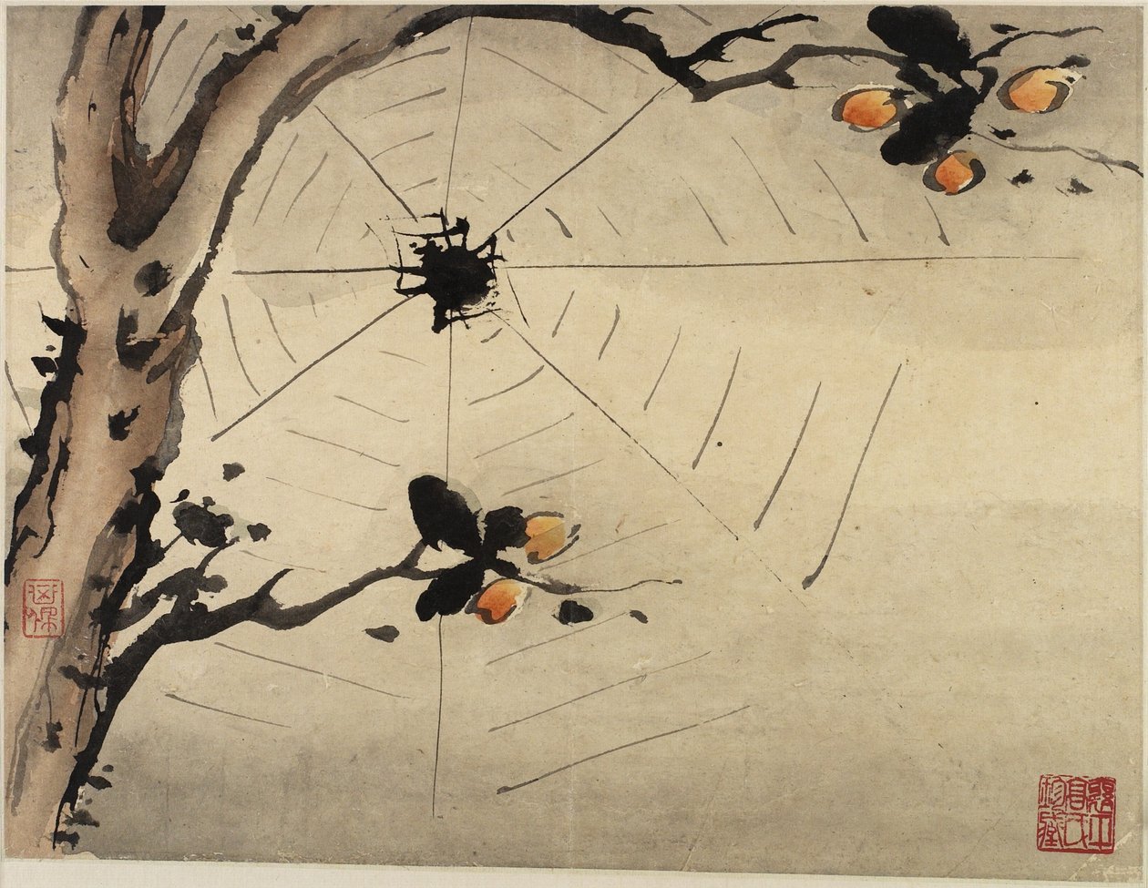 Vingerverf, uit een album van tien, 1684 door Gao Qipei