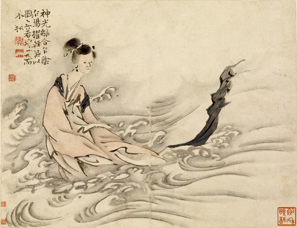 Godin van de Luo-rivier door Gao Qipei