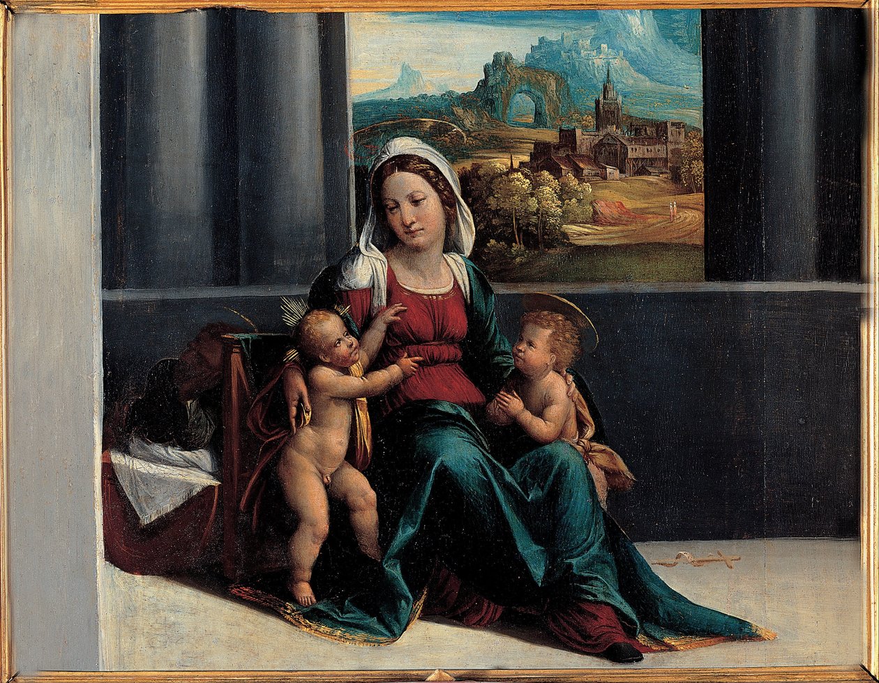 Madonna met het Kind en Sint Jan door Garofalos workshop