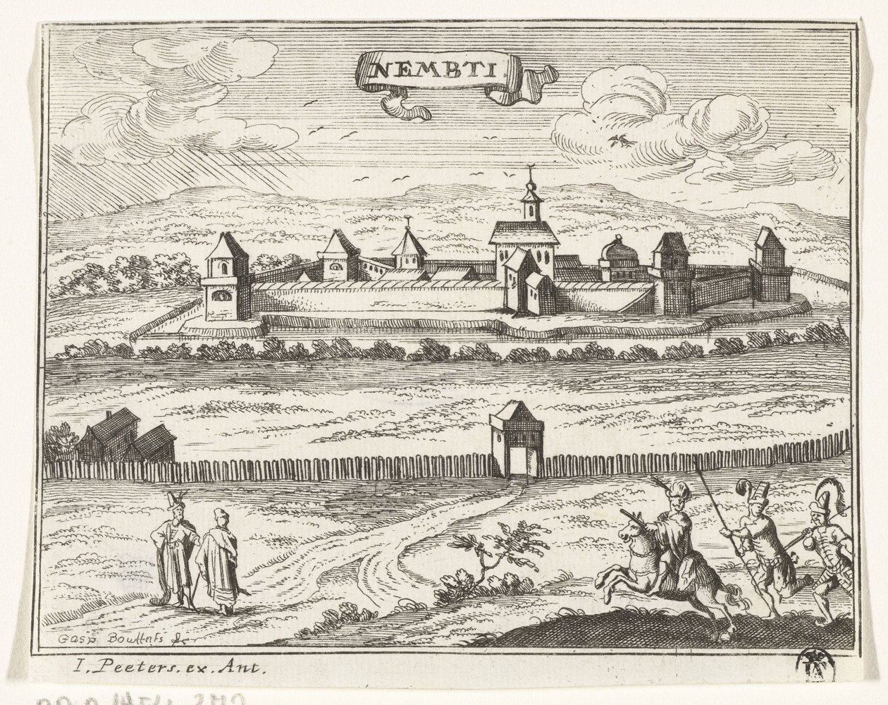 Gezicht op Lenti door Gaspar Bouttats