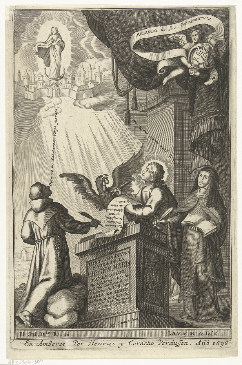 Maagd Maria wordt opgenomen in het koninkrijk der hemelen door Gaspar Bouttats