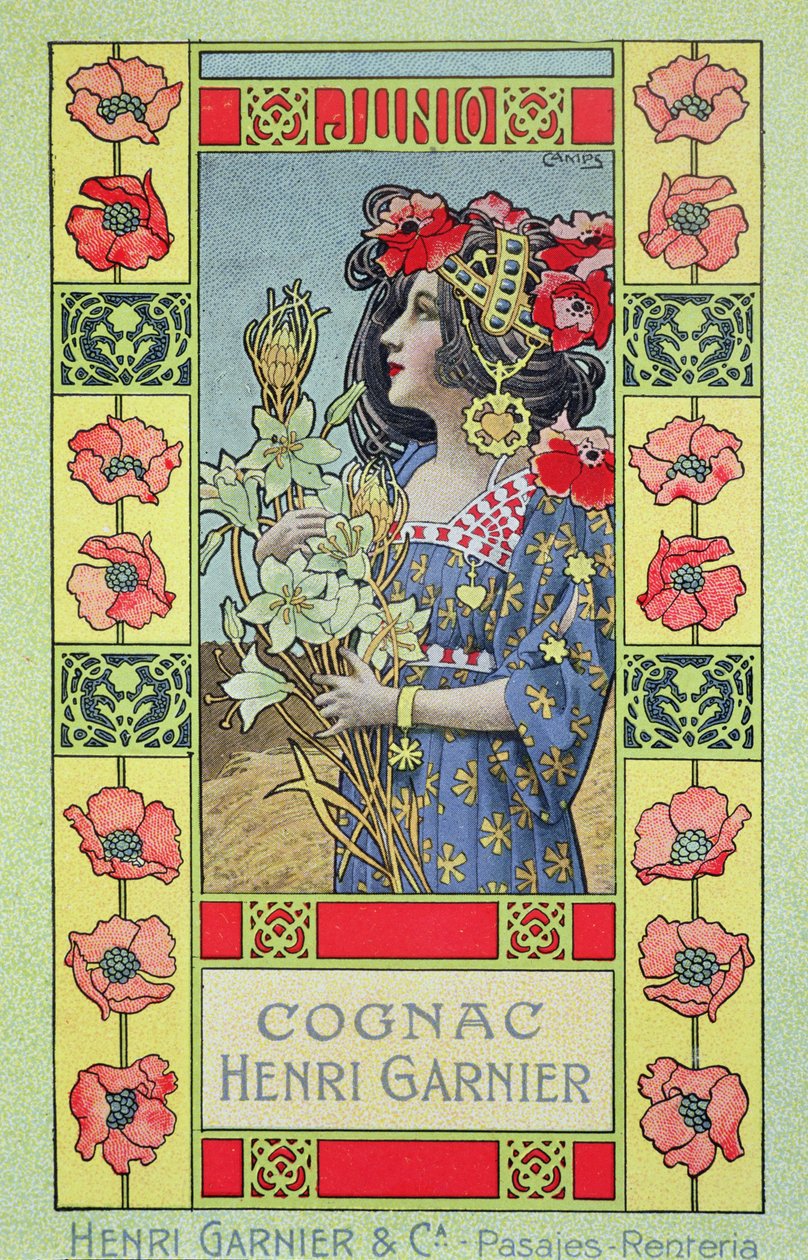 Juni, uit een kalender voor Henri Garnier & Co. door Gaspar Camps Junyent